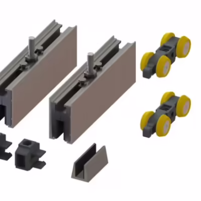 Straightaway G80 Glass Door Fittings Pack Ss Brush Finish