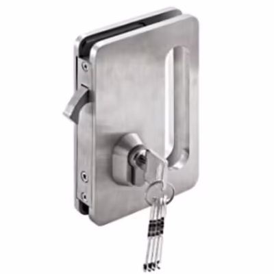 Crystalline - Folding EF60 Or CF60 - Lock - Glass To Wall