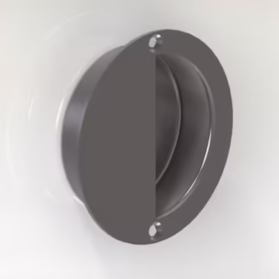Stainless Steel Round Flush Pull Handle With Holes 90mm Dia - Image 1