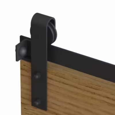 Flat Track 180 - Kit1 - 914mm Black Finish - Single Door