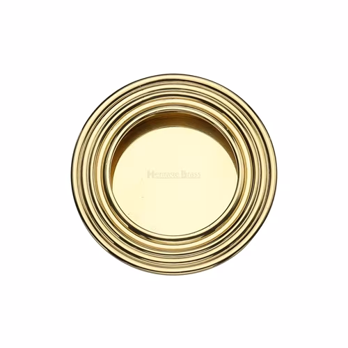 Round Reeded Flush Pull