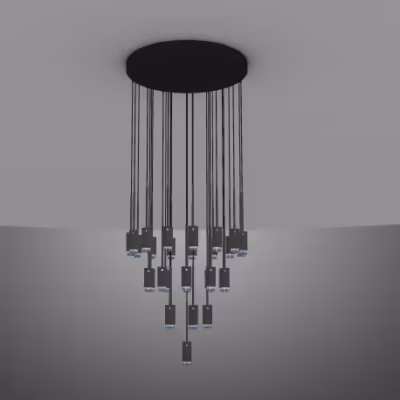 EXHAUST / CHANDELIER / 10 PENDANTS - Image 6