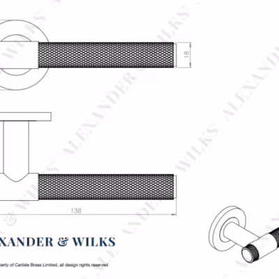 Knurled Kingston Lever on Round Rose - Image 6