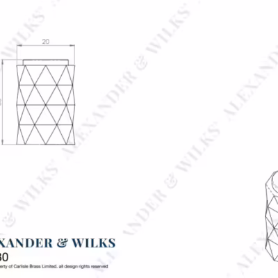 Diamond Cut Cylinder Cabinet Knob - Image 6