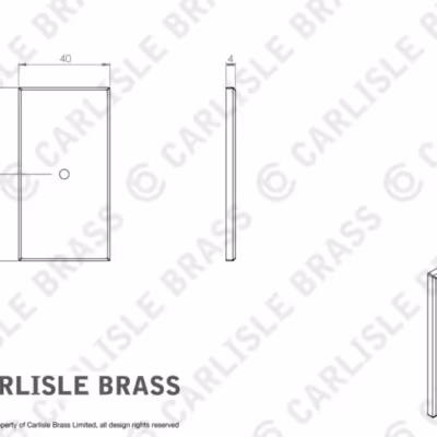 Cupboard Knob Backplate - 76 X 40mm - Image 9