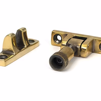 Aged Brass Brompton Brighton Fastener - Narrow (Square) - Image 3