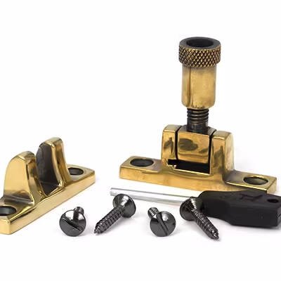 Aged Brass Brompton Brighton Fastener - Narrow (Square) - Image 4
