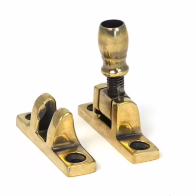 Aged Brass Mushroom Brighton Fastener - Narrow (Square)