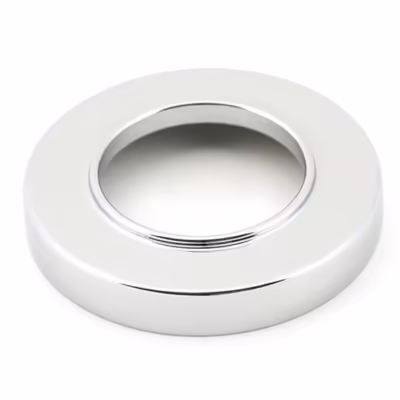 Polished Chrome Avon Round Lever on Rose Set (Plain) - Image 4