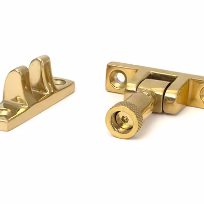 Polished Brass Brompton Brighton Fastener - Narrow (Square) - Image 3