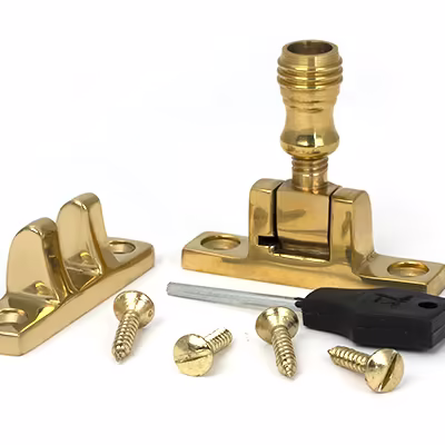 Polished Brass Prestbury Brighton Fastener - Narrow (Square) - Image 4
