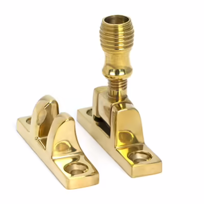 Polished Brass Beehive Brighton Fastener - Narrow (Square)
