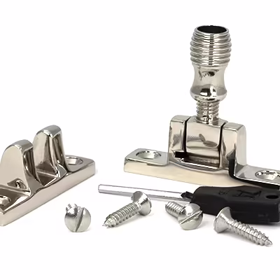 Polished Nickel Beehive Brighton Fastener - Narrow (Square) - Image 4