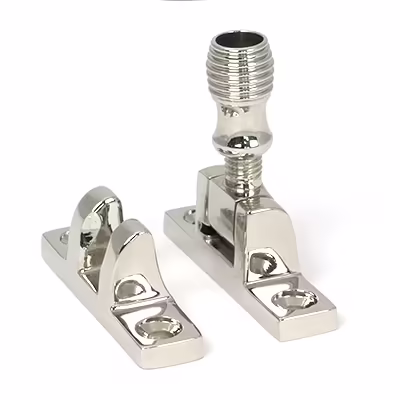 Polished Nickel Beehive Brighton Fastener - Narrow (Square)