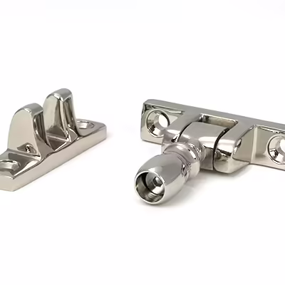 Polished Nickel Mushroom Brighton Fastener - Narrow (Square) - Image 3