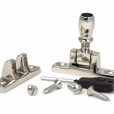 Polished Nickel Mushroom Brighton Fastener - Narrow (Square) - Image 4