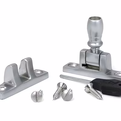Satin Chrome Mushroom Brighton Fastener - Narrow (Square) - Image 4