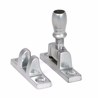 Satin Chrome Mushroom Brighton Fastener - Narrow (Square)