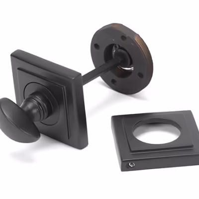 Aged Bronze Round Thumbturn Set (Square) - Image 7