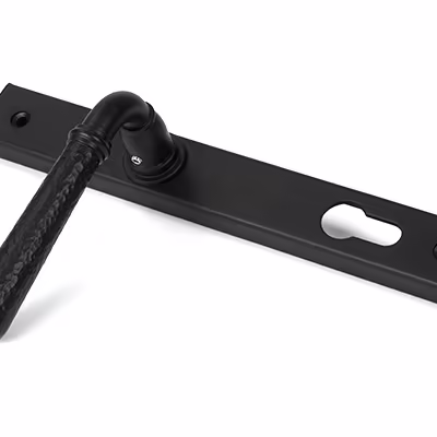 Matt Black Hammered Newbury Slimline Espag. Lock Set - Image 4