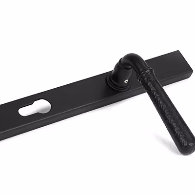 Matt Black Hammered Newbury Slimline Espag. Lock Set - Image 5