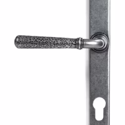 Pewter Hammered Newbury Slimline Espag. Lock Set - Image 3