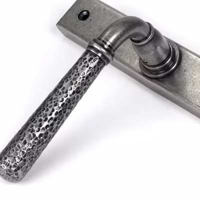 Pewter Hammered Newbury Slimline Espag. Lock Set - Image 7