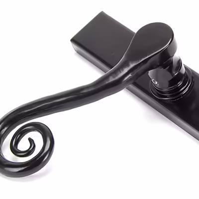 Black Monkeytail Slimline Lever Espag. Latch Set - LH - Image 7