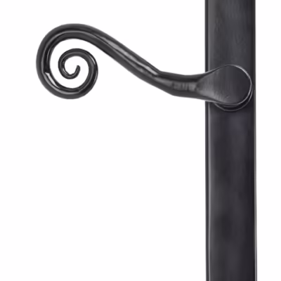Black Monkeytail Slimline Lever Espag. Latch Set - LH