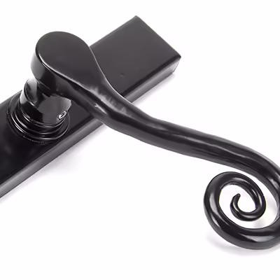 Black Monkeytail Slimline Lever Espag. Latch Set - RH - Image 7