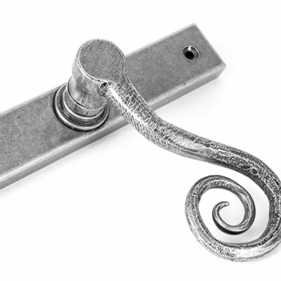 Pewter Monkeytail Slimline Lever Espag. Latch Set - LH - Image 7