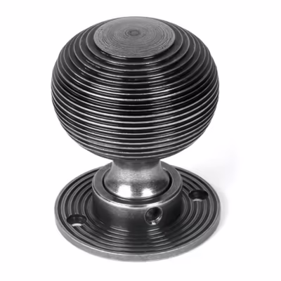 Pewter Heavy Beehive Mortice/Rim Knob Set - Image 3