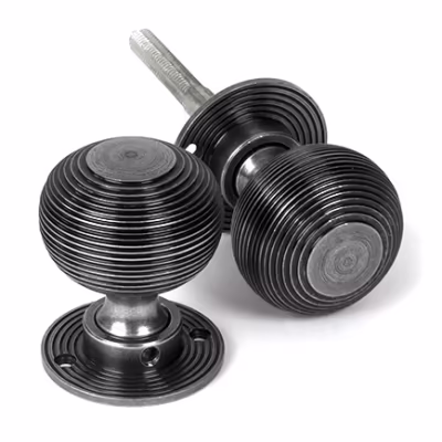 Pewter Heavy Beehive Mortice/Rim Knob Set