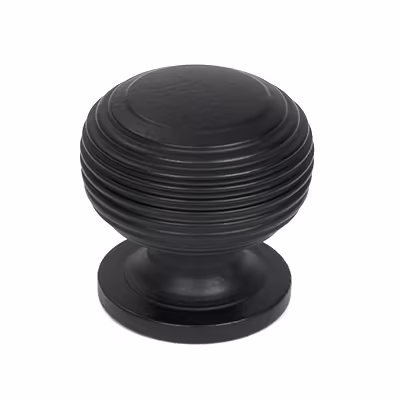 Matt Black Beehive Cabinet Knob 30mm