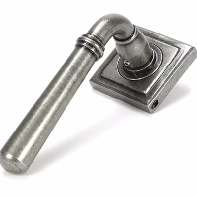 Pewter Newbury Lever on Rose Set (Square) - Image 6