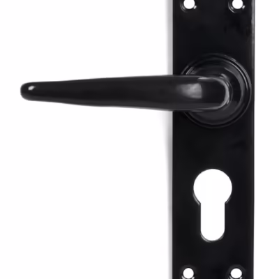 Black Smooth Lever Euro Lock Set - Image 3