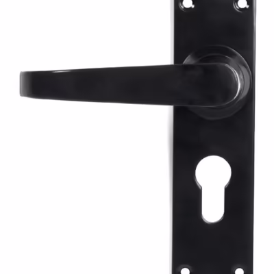 Black Deluxe Lever Euro Lock Set - Image 3