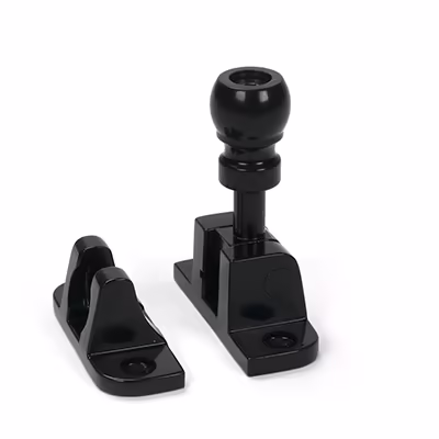 Black Mushroom Brighton Fastener (Radiused)