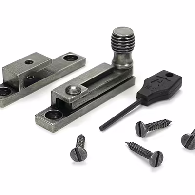Pewter Beehive Quadrant Fastener - Narrow - Image 3
