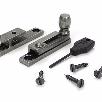 Pewter Mushroom Quadrant Fastener - Narrow - Image 3