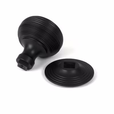 Matt Black Beehive Centre Door Knob - Image 4