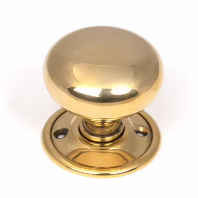Aged Brass Mushroom Mortice/Rim Knob Set - Image 3