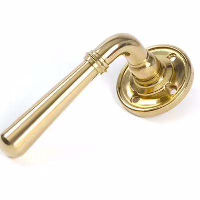 Polished Brass Newbury Lever on Rose Set
