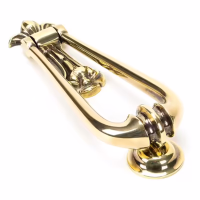 Aged Brass Loop Door Knocker - Image 3