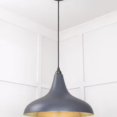 Smooth Brass Frankley Pendant in Slate - Image 4