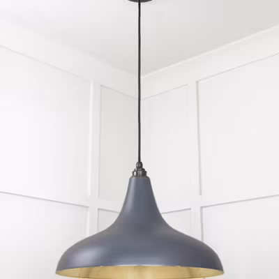 Smooth Brass Frankley Pendant in Slate - Image 5