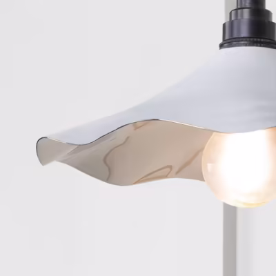 Smooth Nickel Flora Wall Light in Flock - Image 4