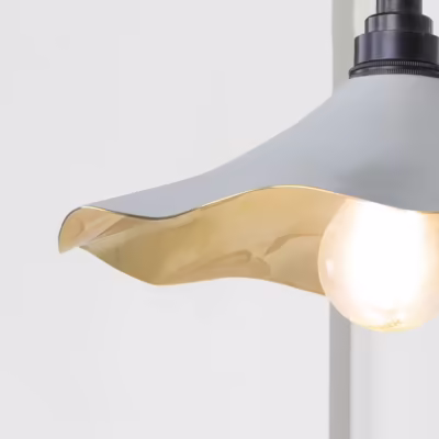 Smooth Brass Flora Wall Light in Birch - Image 4