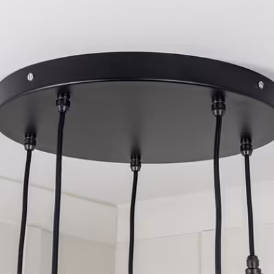 Smooth Nickel Flora Cluster Pendant in Teasel - Image 5
