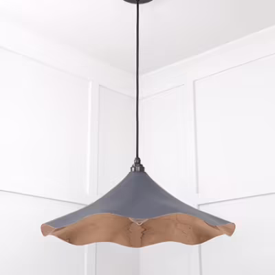 Smooth Copper Flora Pendant in Slate - Image 5